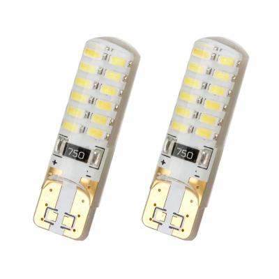 China Clearance High Quality  Factory T10 Silicone Car Bulb LED W5W 3014 24 SMD Silica LED Auto Interior ambient Bright 12V Light Bulb for sale