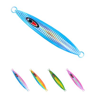 China Durable Wholesale Hot Sell Fishing Flat Iron Lure Bait Artificial Metal Jig Lure High Quality 5 Colors Fishing Lure for sale