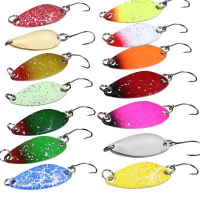 China Hot Selling Multi Colors Suitable Spoon Fishing Lures 2.5g 10pcs/bag Fishing Mount Swimbait Lure Box Jig Baits for sale