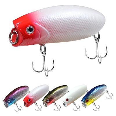 China Durable The Brave 3D Eye 10g 6cm Hard Snap Lure Floating Fishing Topwater Water Lures Triple Hook Mount Swim Bait for sale