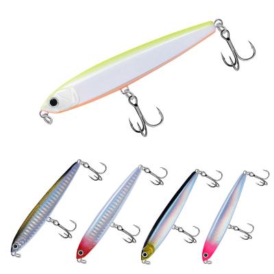 China Wholesale Newest Model Hard Body Lure Pencil Lure Hard Baits New Design Fly Fishing Artificial Far Possibility Sinking Plastic Fishing Lure for sale