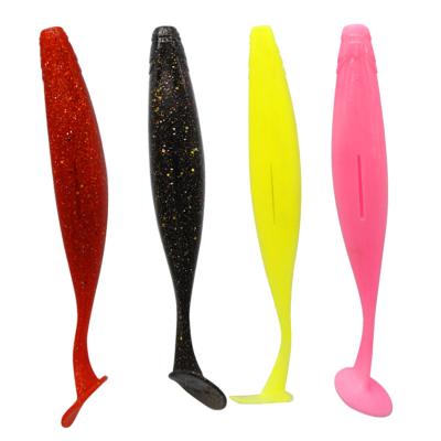 China Goods Brave 15cm 12cm T-tail Lure China Factory Wholesale Bulk Lure Saltwater Soft Plastic Soft Lure Colorful Sinking for sale