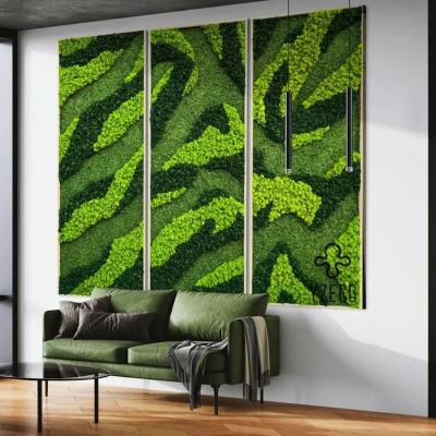 China OEM ODM Accepted Customized Real Handmade Preserved Moss Wall For Indoor Decoration for sale