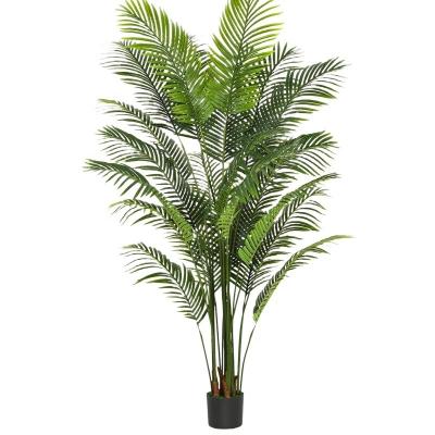 China High Simulation Leaves Artificial Green Plants Bonsai Palm Tree for Home Office Decoration for sale