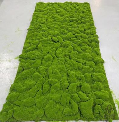 China Customizable 1M*1M Artificial Moss Turf Grass Wall Art Panel for Landscape Decoration for sale