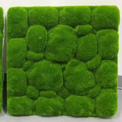 China Soft Artificial Stone Moss Green Grass Wall for Garden Landscape 5 Years Life Time for sale