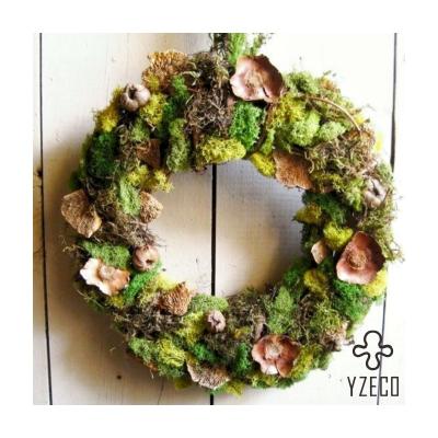 China Eco Friendly Natural Foam Autumn Fall Moss Wreath for Home Decoration for sale