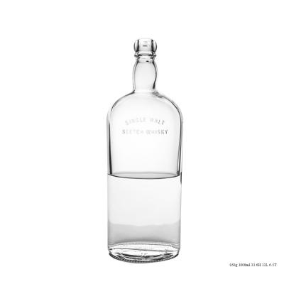 China Chinese made hot product of liquor 1 liter glass bottle with cork for sale