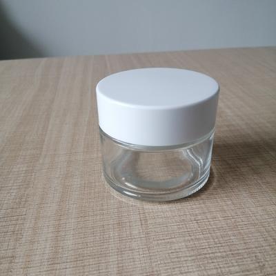 China Personal Care 50g 80g 100g Face Cream Glass Jar Cosmetic Glass Jar With Lid for sale