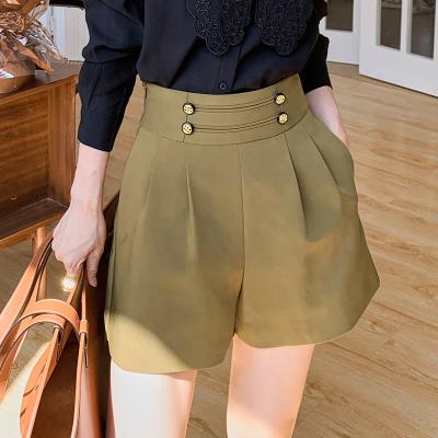 China Hanna Multicolor Breathable Female Casual Simple Shorts Sheer Ladies Pants Formal Shorts With Pocket Zippers For Ladies for sale