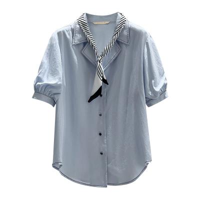 China Breathable Premium Quality Blouse Women's Washable Regular Shirts Work Out Blouse For Women for sale