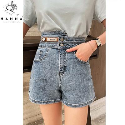 China Newest Summer Light Ladies Breathable High Waist A Line Trending Slim Jeans Shorts Streetwear Casual Jeans Short Pants for sale