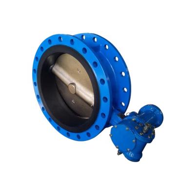 China General high quality malleable double iron worm gear flange ductile concentric butterfly valve for water for sale