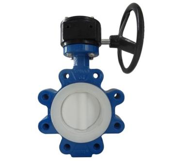 China General Wafer Type Resilient ANSI 125/150 PTFE Seat Butterfly Valve Seat Butterfly Valve for sale