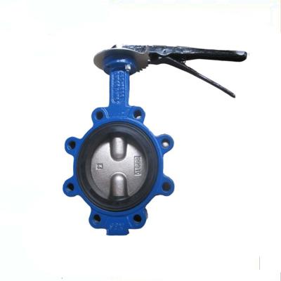 China ANSI 150LB 2inch General Lever Actuated GGG50 Pinless Double Shaft Lug Type Butterfly Valve for sale