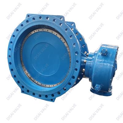 China General EN593 Series DN350 DN400 DN500 DN600 PN10/16/25 EN558-1 13/14 Double Eccentric Double Flange Butterfly Valve for sale