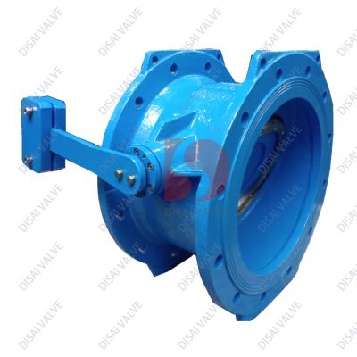 China General DN250 DN300 DN350 PN16 Tilting Disc Check Valve With Lever Counterweight And Hydraulic Damper for sale