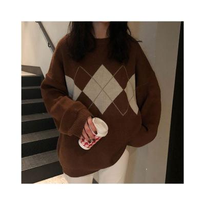 China Anti-Wrinkle Pullover Fashion Women Winter Sweater Popular Casual Women Long Sleeve Knitted Sweater for sale