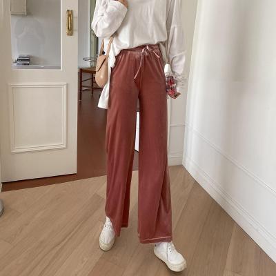 China 2021 QUICK DRY women pants soft breathable ladies wide leg pants loose casual trousers for women for sale