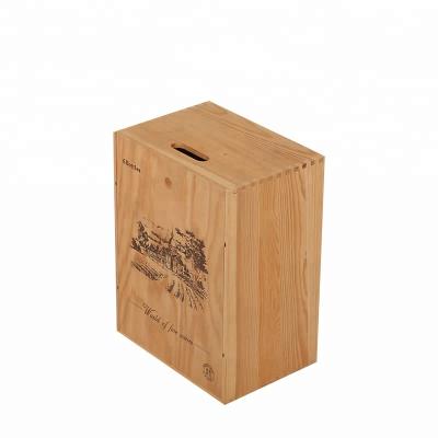 China Factory Hot Wholesale Customized Wooden Slide Lid Wine Box Handmade for sale