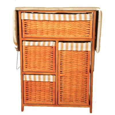 China 100% Factory Wholesale High Quality Customized Eco-friendly Salon Folding Ironing Board Cabinets With Basket for sale