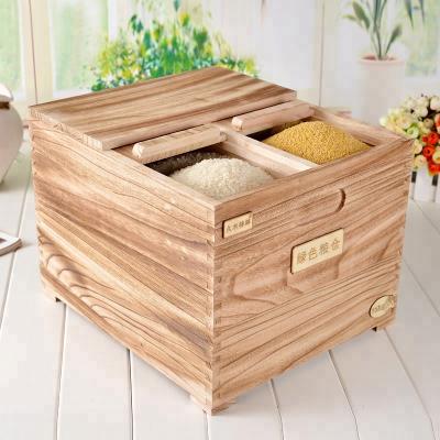 China Hot Wholesale High Quality Freshness Preservation Rice Storage Box Wood for sale