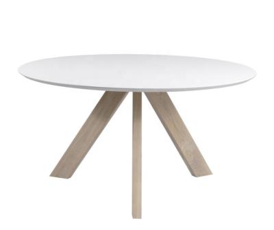 China Hot Factory Wholesale High Quality Modern Dining Table Adjustable (Height) Round MDF Dining Table for sale