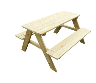 China Hot Wholesale Customized High Quality Eco-Environmentally Factory Kids Picnic Wooden Bench Patio Outdoor Dining Table,Natural for sale