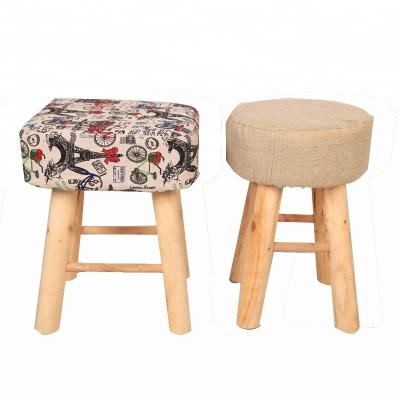 China Hot Eco-friendly High Quality Wholesale Wooden Stool Factory Factory Wooden Leg Stool For Living Room Furniture for sale