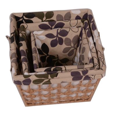 China Hot Wholesale High Quality Sustainable Woven Storage Basket With Hemp Rope For Household Organization for sale