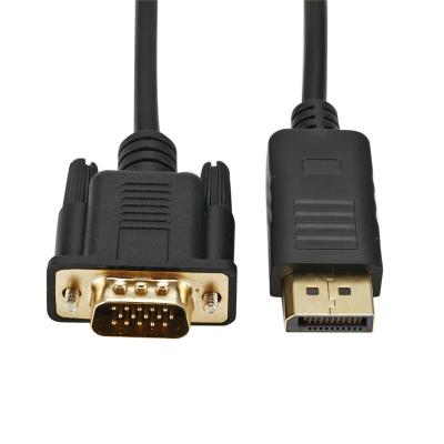 China Customization Computer Support Displayport To VGA Conversion Cable HD Cable 1.8 Meters DP To VGA Cable for sale