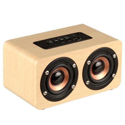 China No High Sound Quality MDF Portable 6 Inches Wooden Box Radio Speaker With 1500mAh Certified Rechargeable Battery for sale