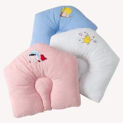 China Anti-bacteria in Embroidery Running Custom Cotton Infant Toddler Pillows for Sleeping Baby Pillow Roll Newborn Baby Head Pillow for sale