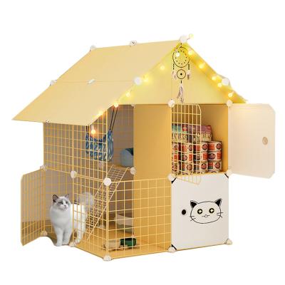 China Sustainable DIY Styles Pet Cage With Metal Wire Small Animal Cage for sale