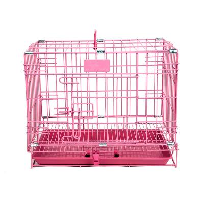 China 36 Inch Breathable Popular Single Door Metal Dog Cage Kennel Iron Wire Dog Crate Collapsible Pet Cage for sale