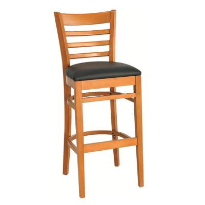 China Solid Wood Restaurant Beech Wood Bar Chair for sale