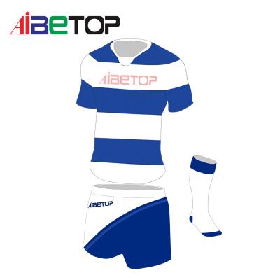 China Mens Rugby Jersey Vintage Sublimation Uniform Antibacterial for sale