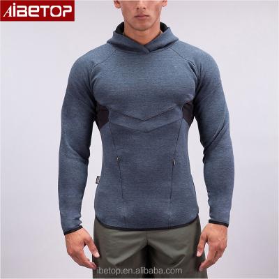 China 2022 High Quality Breathable Anti-pilling Cut And Sew Men Bodybuilding Gym Fitness Hoodie With Hidden Pocket Men Sport Hoodie for sale