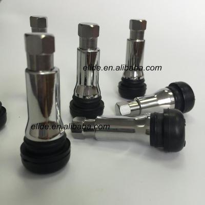 China Rubber TR413AC Chromed Full Sleeve Snap-in Tubeless Valves brass core for sale