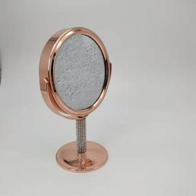 China Dapai Hollywood Frameless Dressing Double Sided Desktop Makeup Mirror Zinc Alloy Plating Customize For Lady Gifts for sale