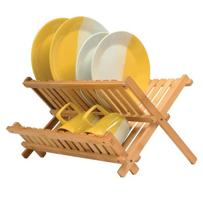 China Bamboo Dish Rack Display Rack Cutlery Storage Rack Dish Viable Bamboo Rack Drain Rack for sale