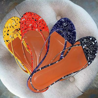 China Lightweight Colorful Pattern Flip Flops Women Sandals T3313 for sale