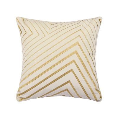 China Geometric Embroidery Sofa Home Pillow Cover Set Decorative Gold Viable Luxury Velvet for sale