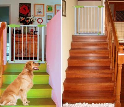 China Green Kids Safety Door Gates Steel baby security gate for Stairs for sale