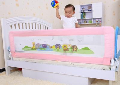 China Cama durable del niño de la malla del marco metálico que cerca los carriles del mismo tamaño de la cama con barandilla en venta