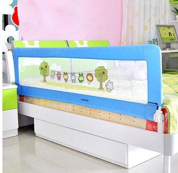 China Blue Cartoon Childrens Bed Guards , Safety Toddler Bed Railing for sale