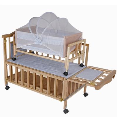 China Custom Newborn Baby Wooden Baby Cot Bedding , Baby Sleeping Cot for sale