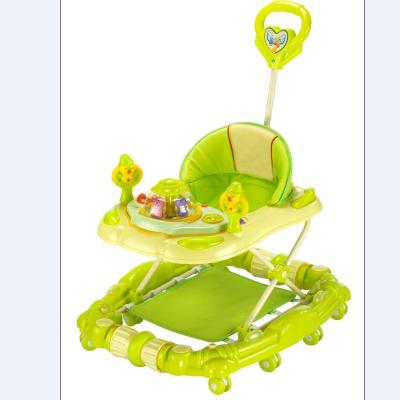 China Adjust Modern Baby Girl Walker 6 Wheel Plastic Baby Walker with Handle for sale