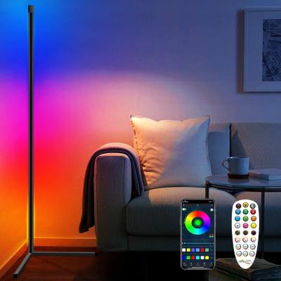 China RGB Color Changing New Design DIY Wholesale Smart Corner Floor Lamp RGB Color Changing for sale