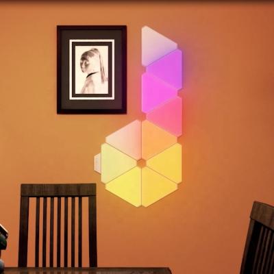 China Color Changing Perfect Decoration App Wifi Tuya Control Triangle Lights For Wall for sale